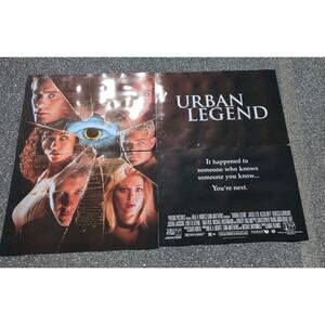 Vintage 90s Urban Legends Movie Store Promo 4 Panel Cling Jumbo Poster